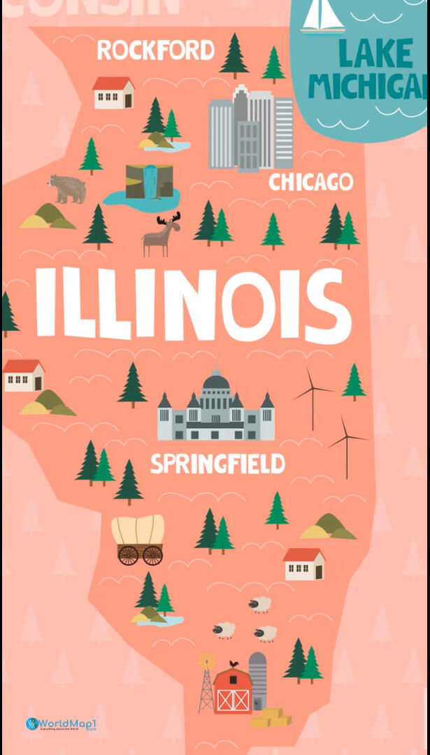 Illinois Tourism Map